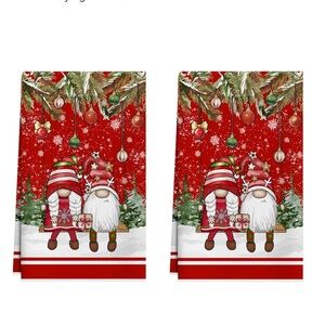 Christmas Gnome Microfiber Kitchen Towels (2-pack)